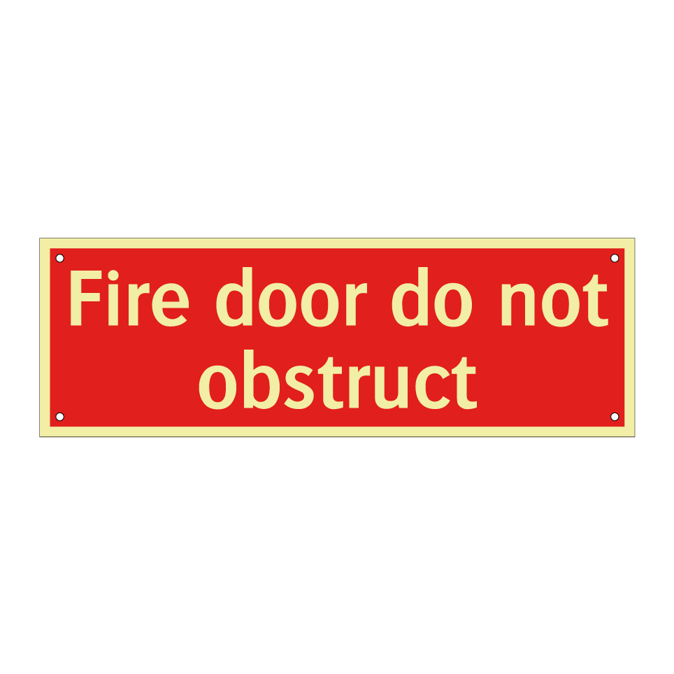 Fire door do not obstruct
