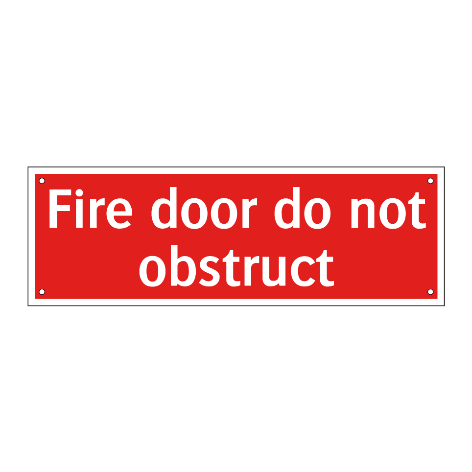 Fire door do not obstruct