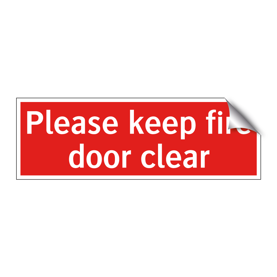 Please keep fire door clear