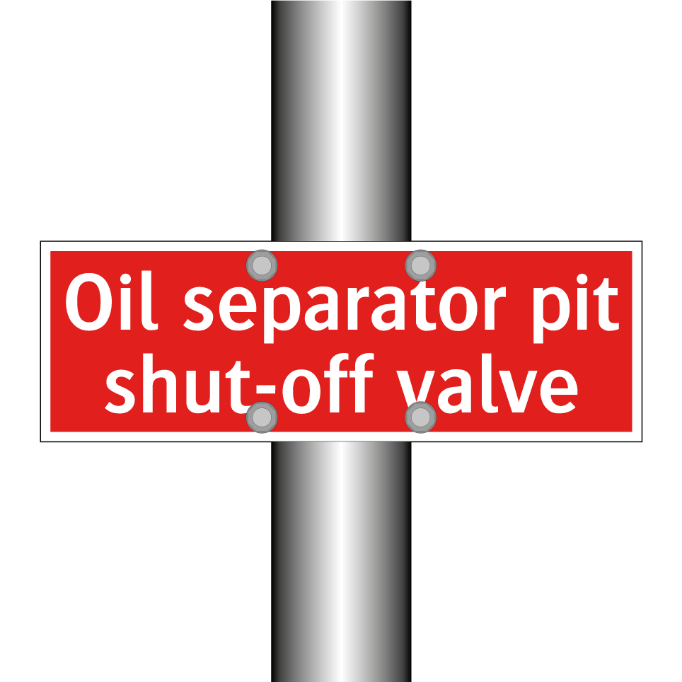 Oil separator pit shut-off valve