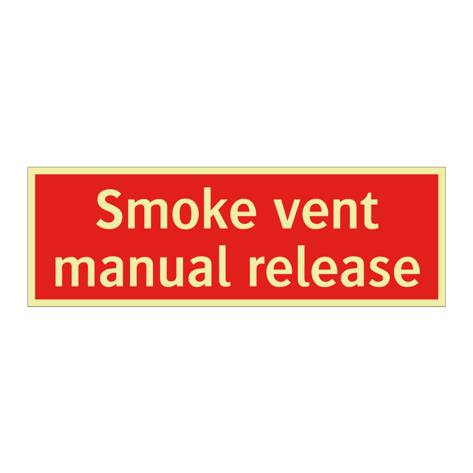 Smoke vent manual release