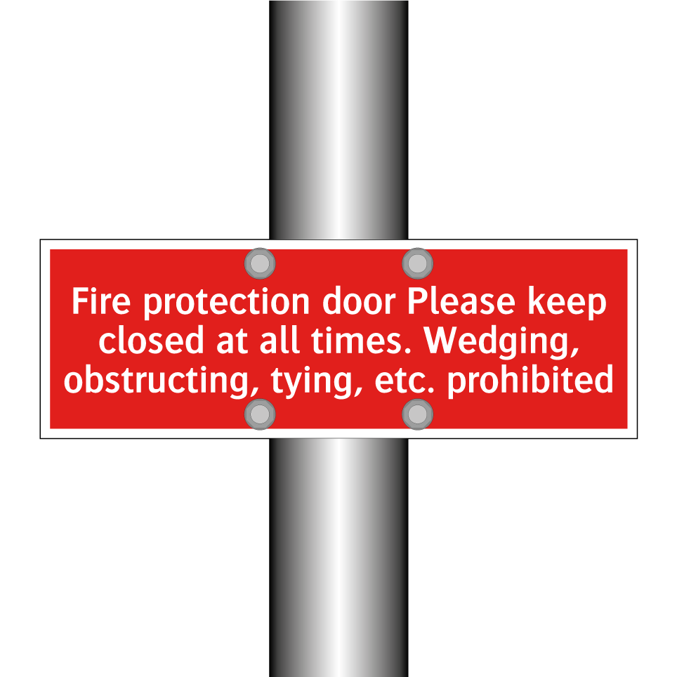 Fire protection door Please keep closed at all times. Wedging, obstructing, tying, etc. prohibited