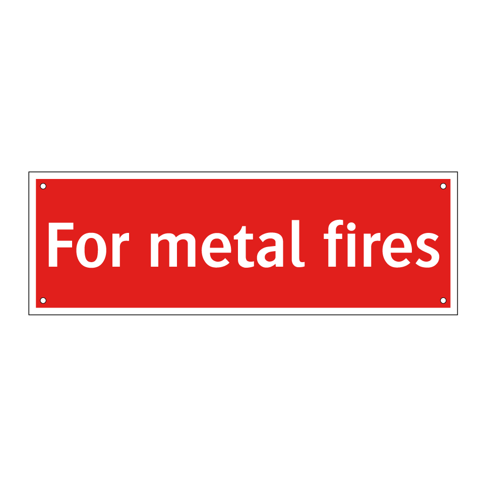 For metal fires