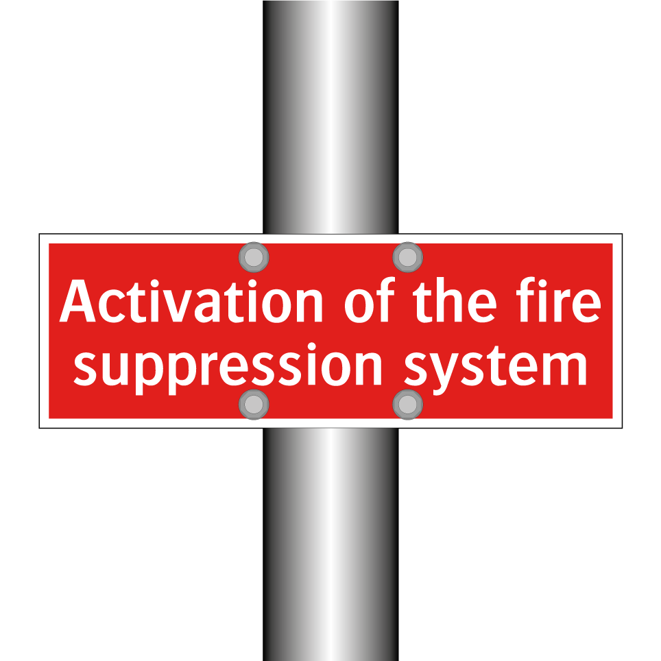 Activation of the fire suppression system
