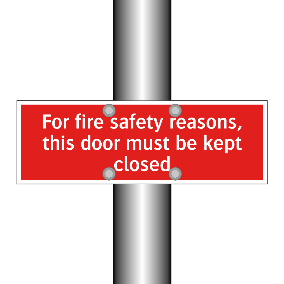 For fire safety reasons, this door must be kept closed