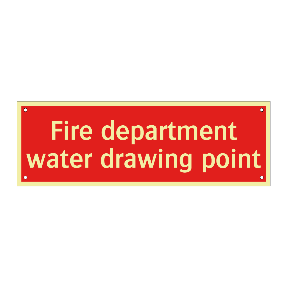 Fire department water drawing point