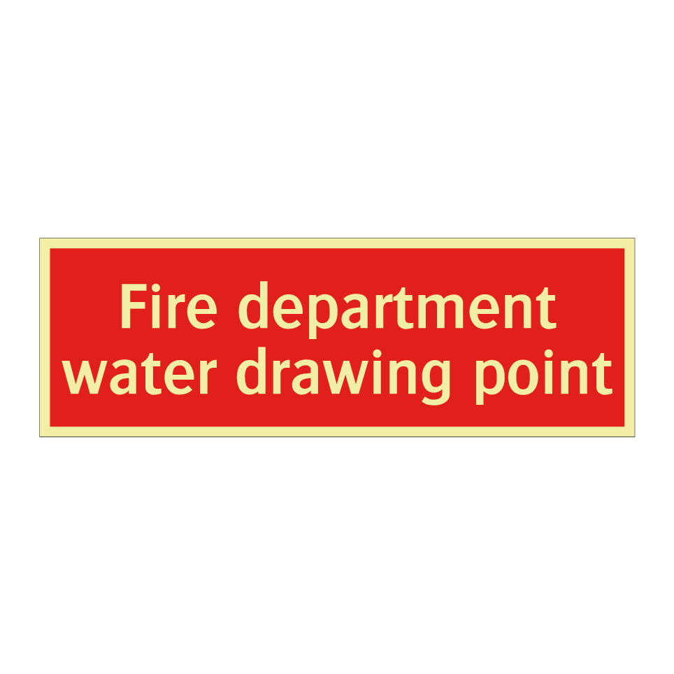 Fire department water drawing point