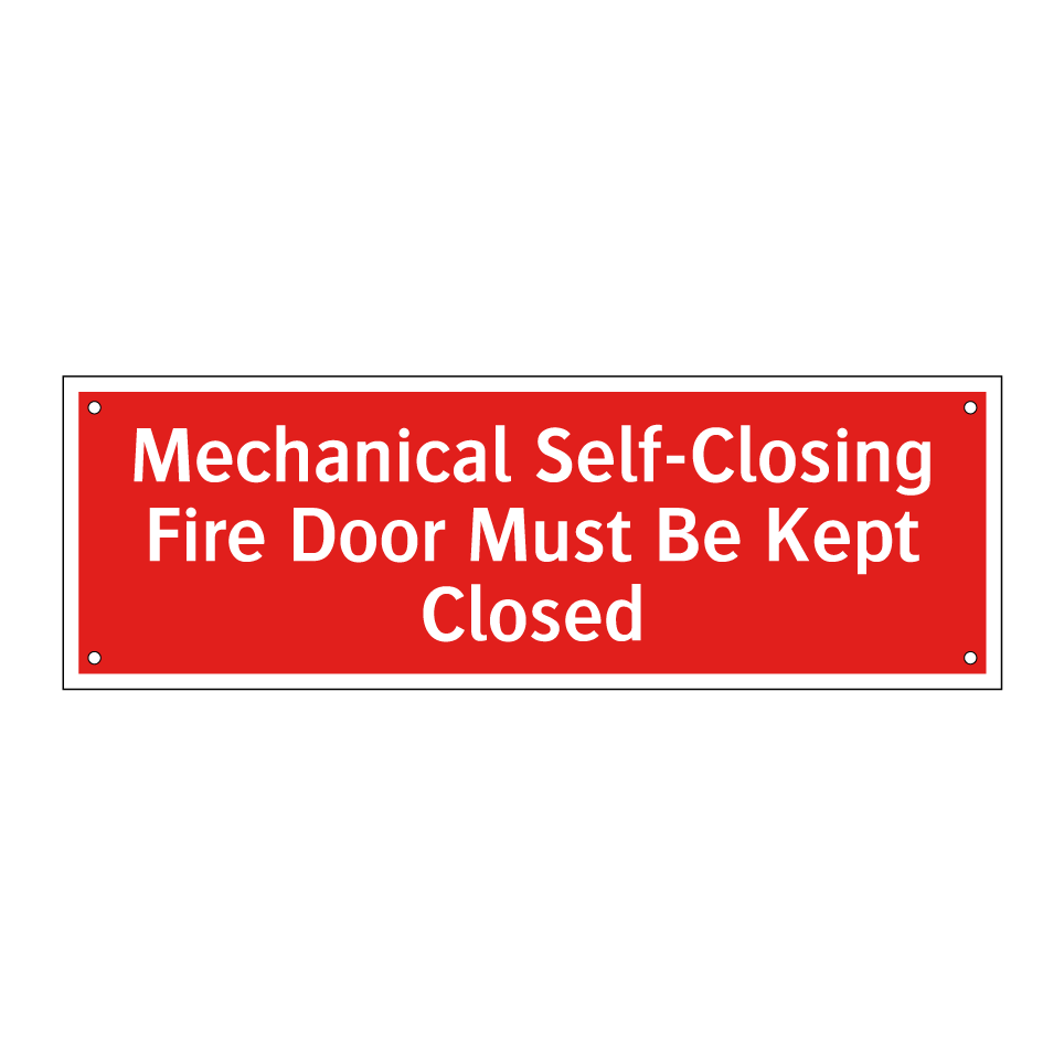 Mechanical Self-Closing Fire Door Must Be Kept Closed