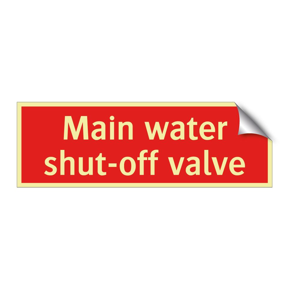 Main water shut-off valve