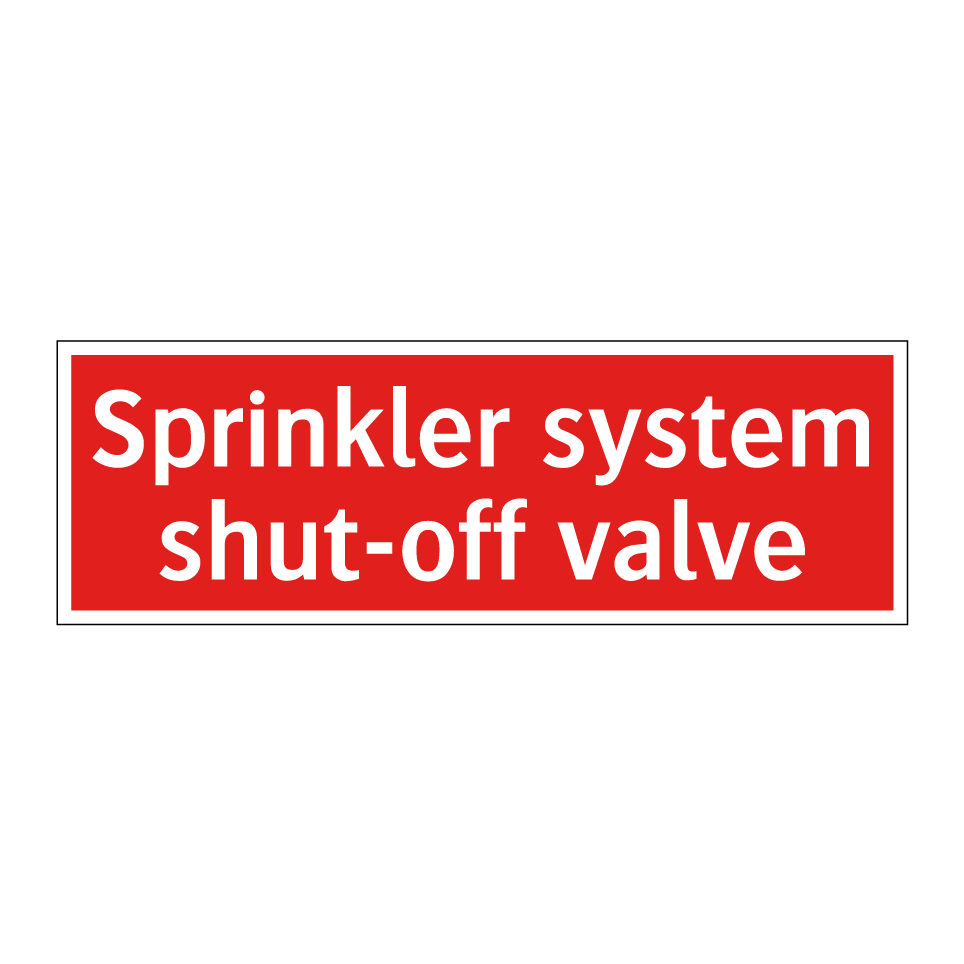 Sprinkler system shut-off valve