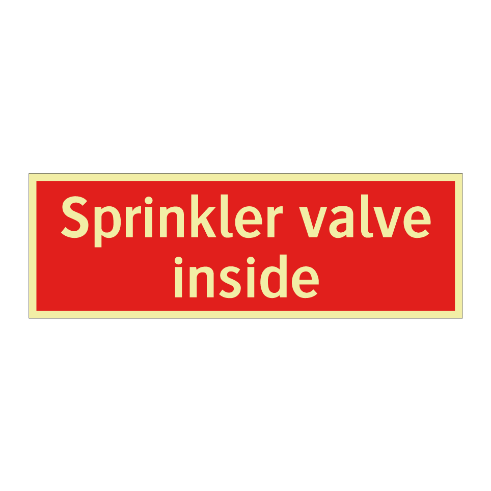 Sprinkler valve inside