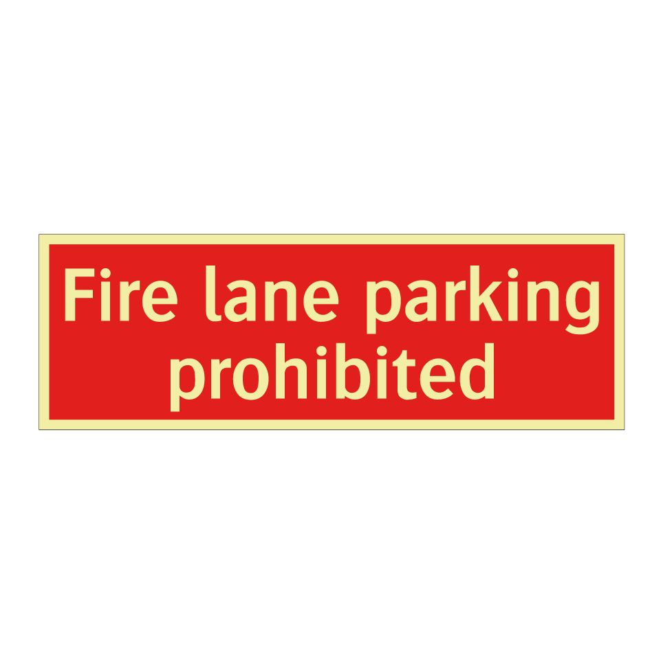 Fire lane parking prohibited