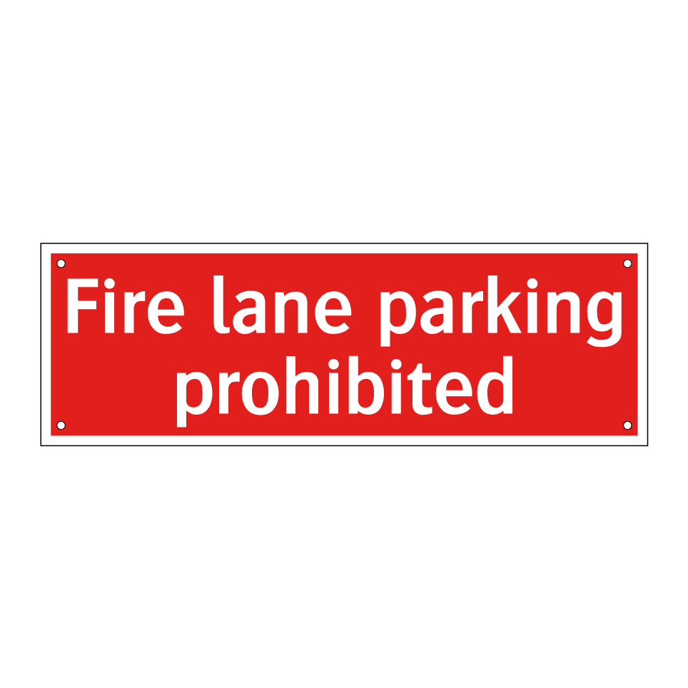 Fire lane parking prohibited