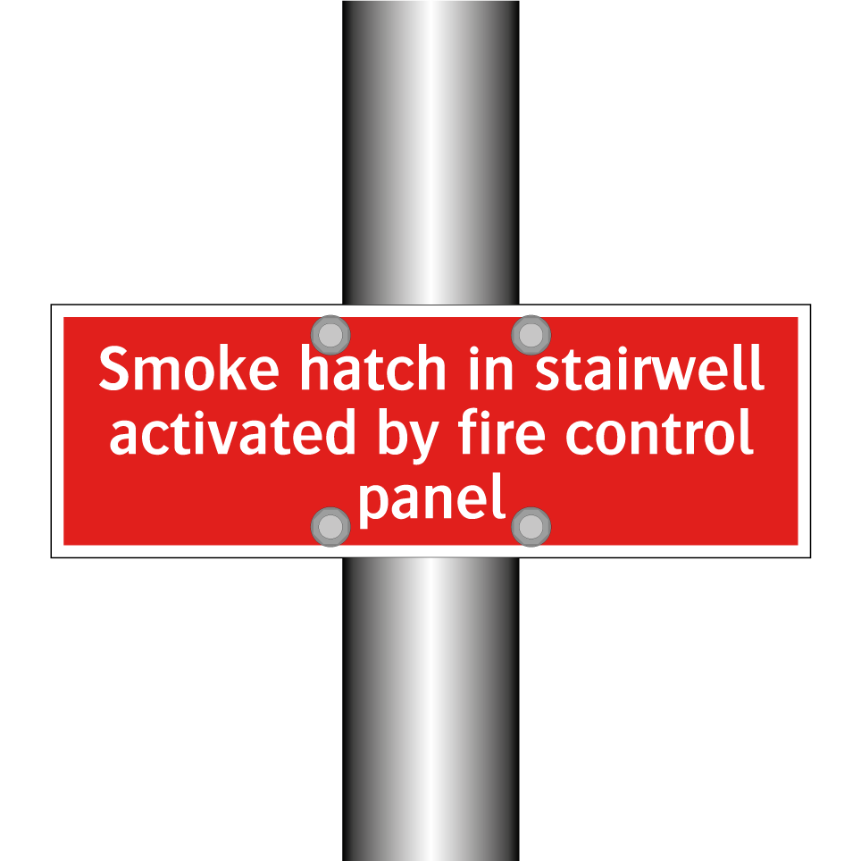 Smoke hatch in stairwell activated by fire control panel