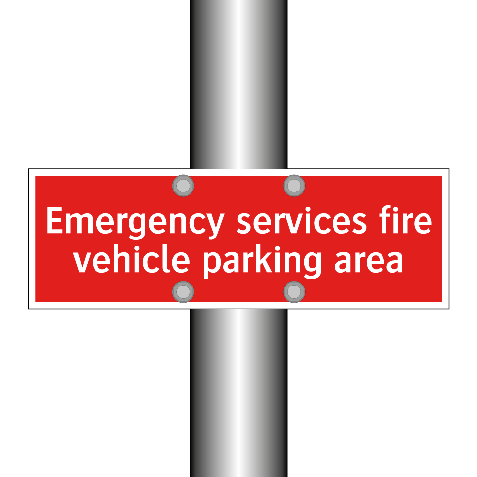 Emergency services fire vehicle parking area