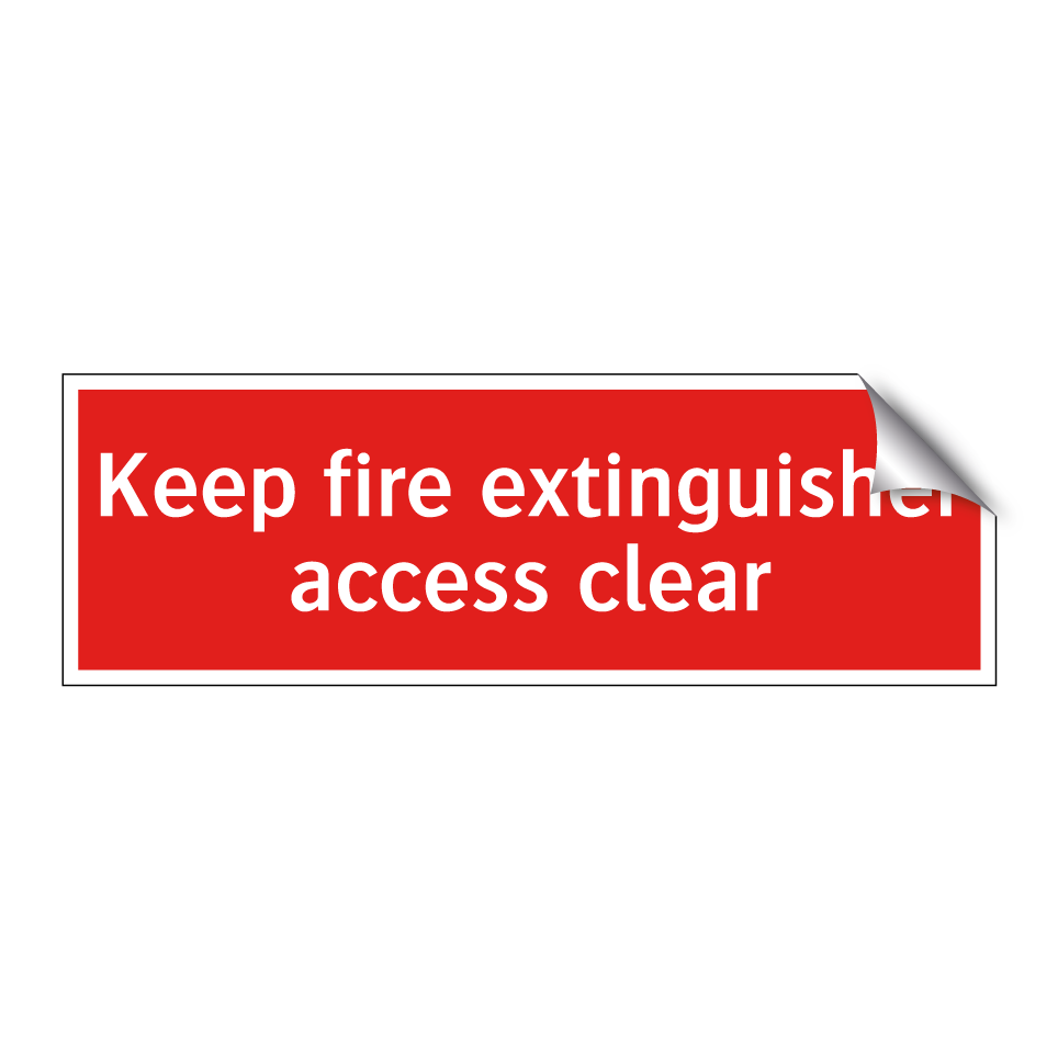 Keep fire extinguisher access clear