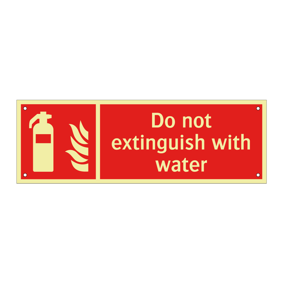 Do not extinguish with water