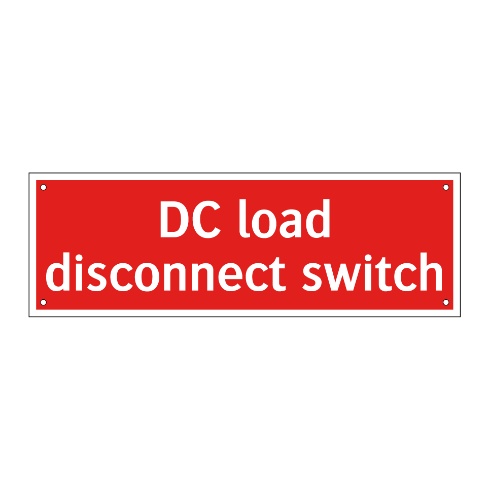 DC load disconnect switch