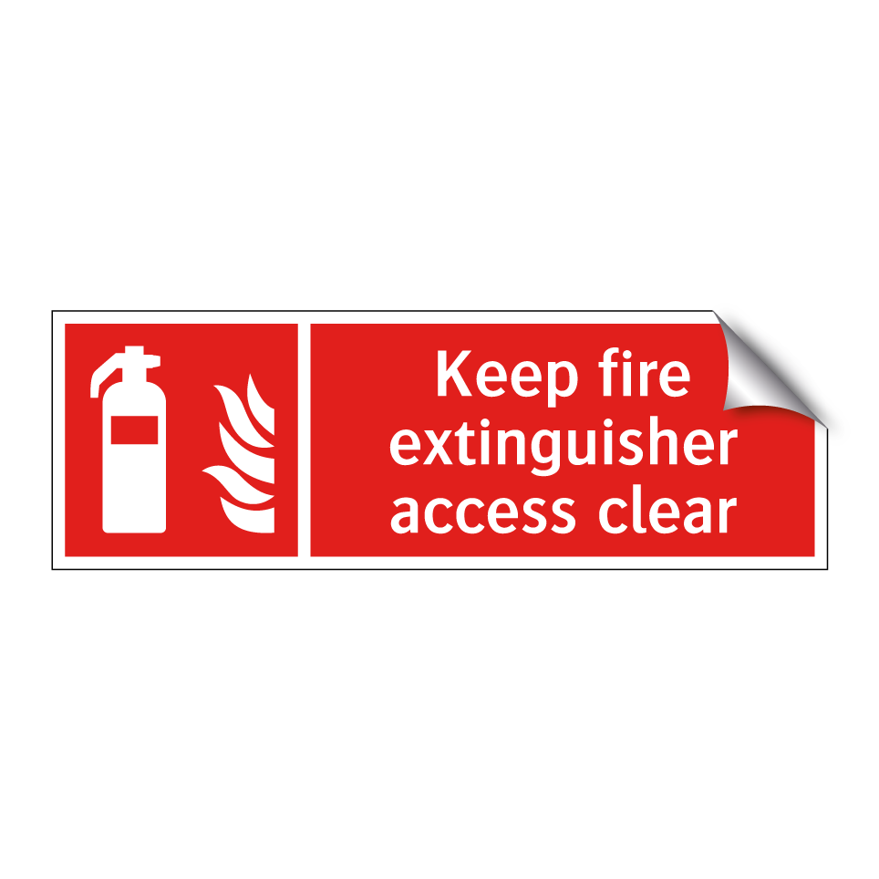 Keep fire extinguisher access clear