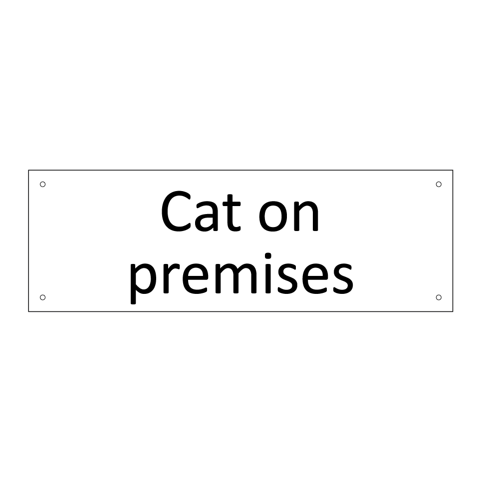 Cat on premises
