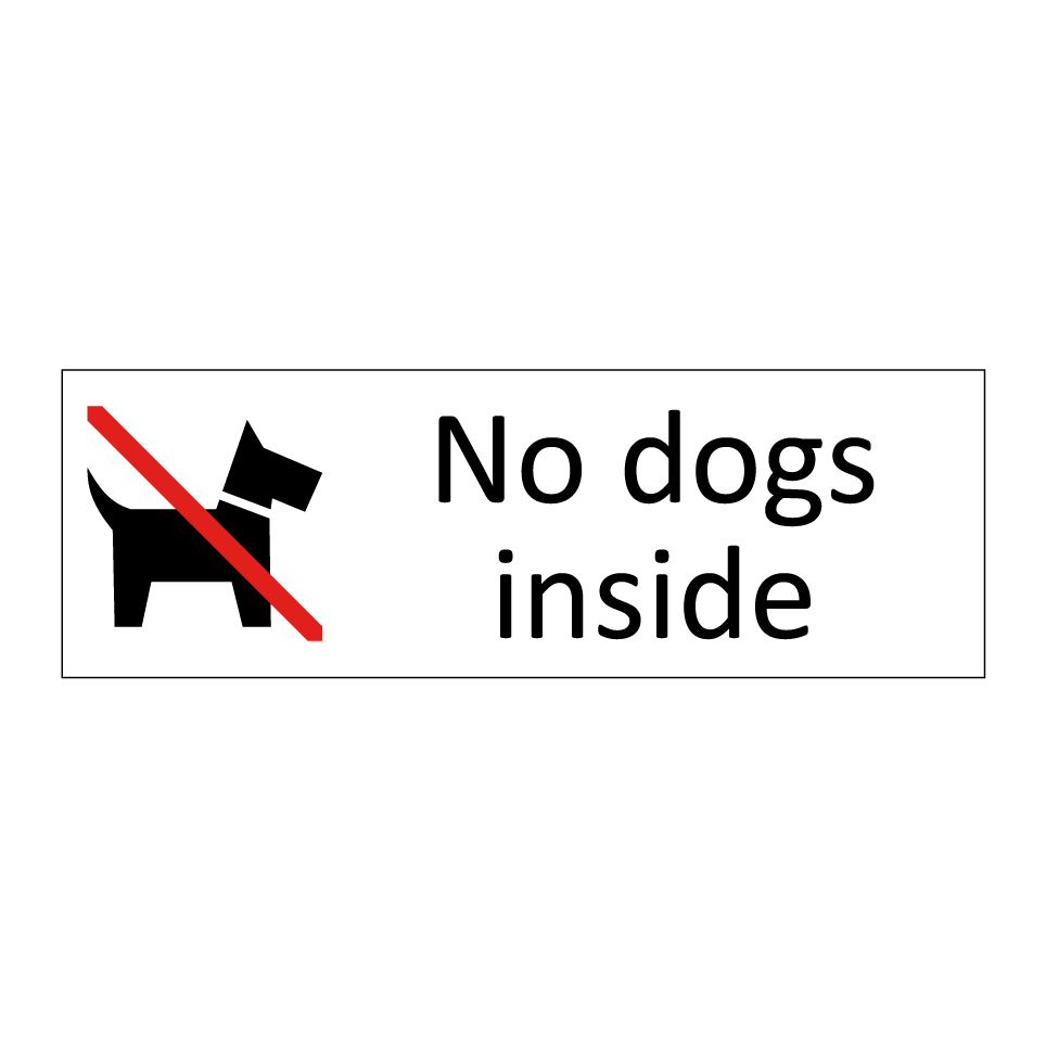 No dogs inside