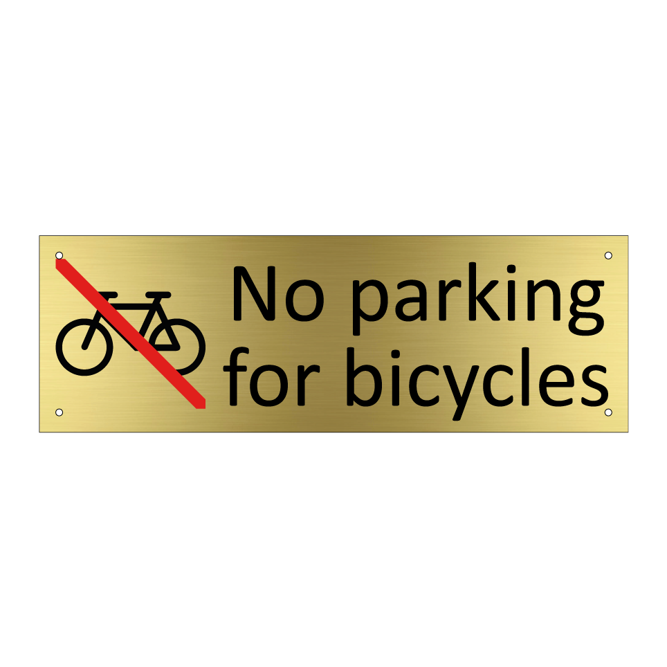 No parking for bicycles