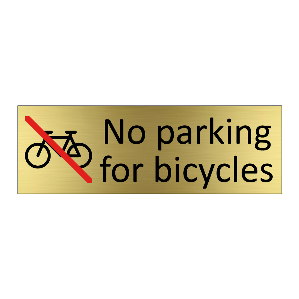 No parking for bicycles