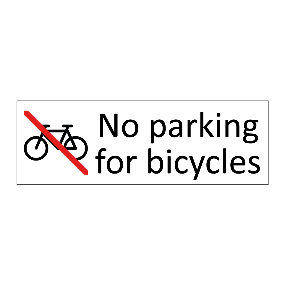 No parking for bicycles
