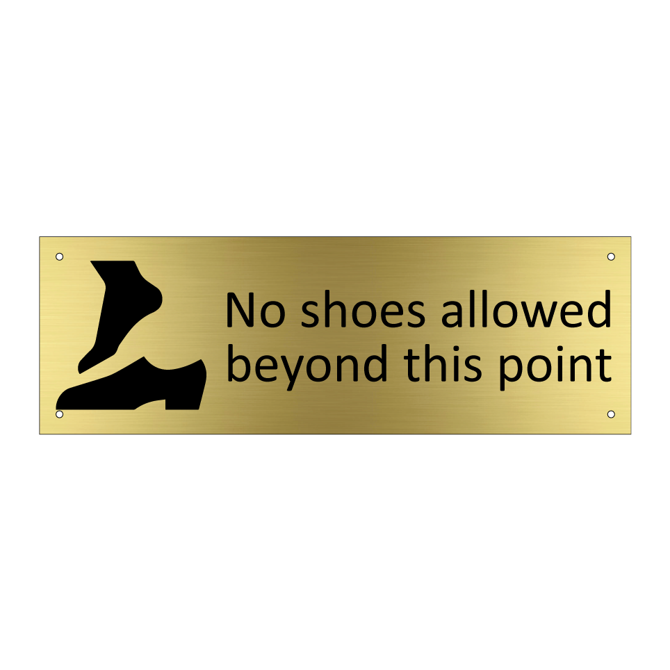 No shoes allowed beyond this point