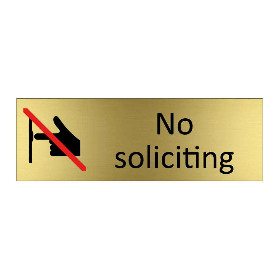 No soliciting