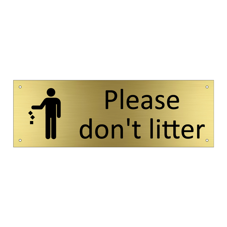 Please don't litter