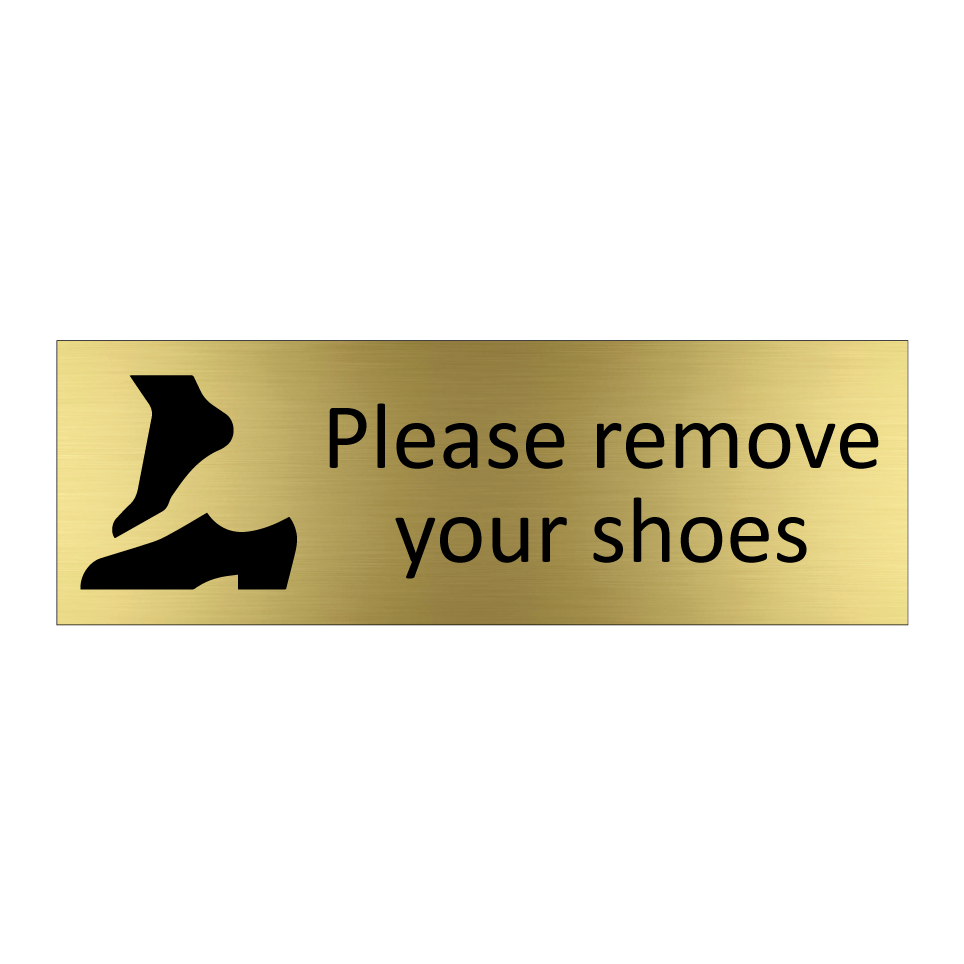 Please remove your shoes