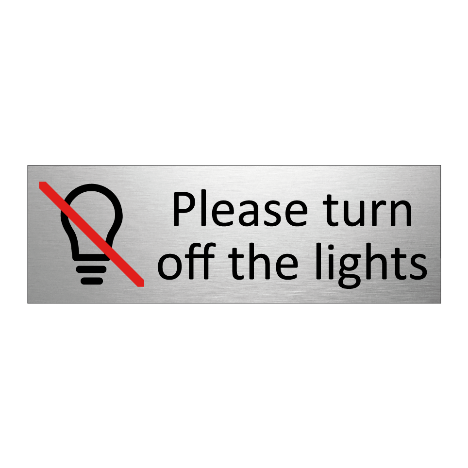 Please turn off the lights