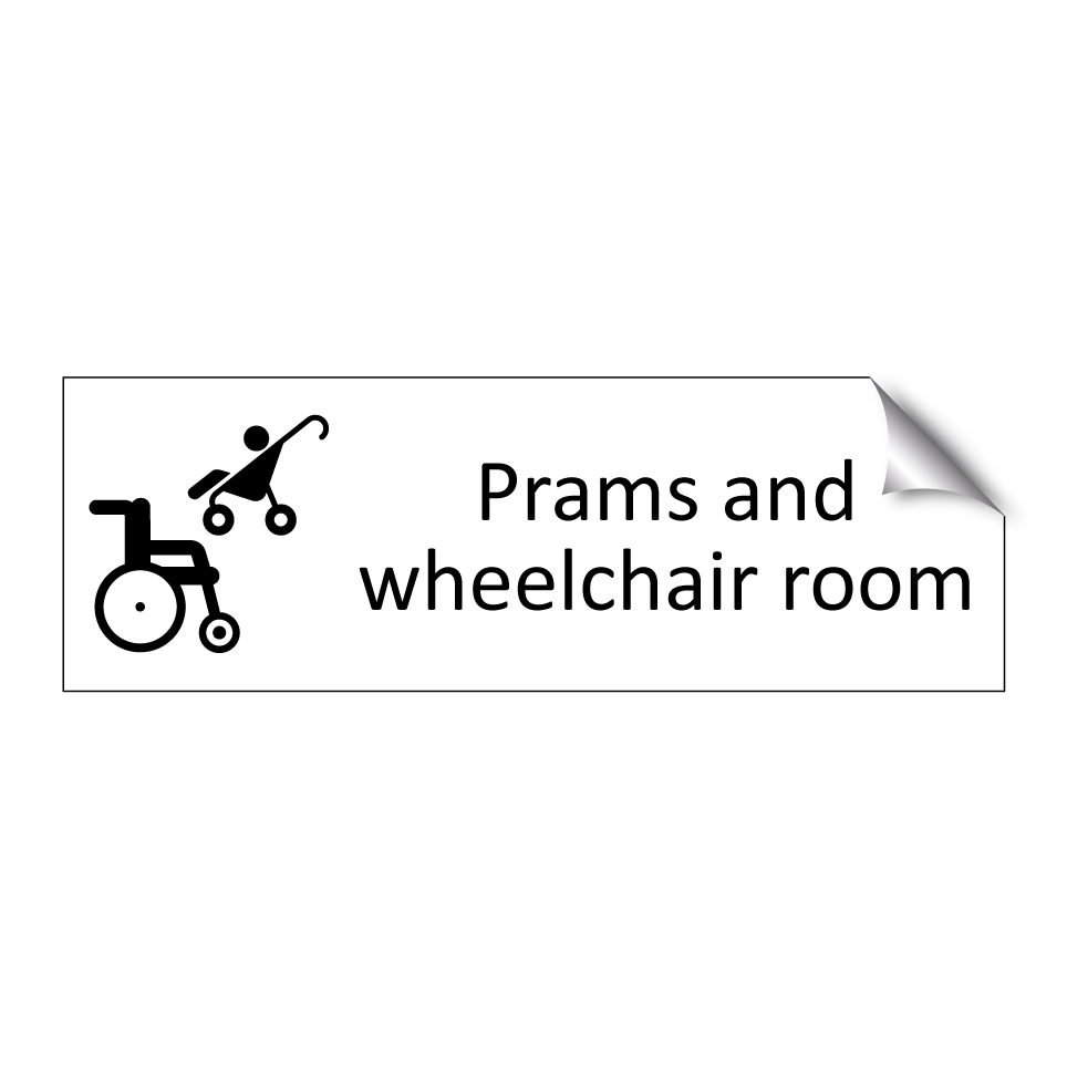 Prams and wheelchair room