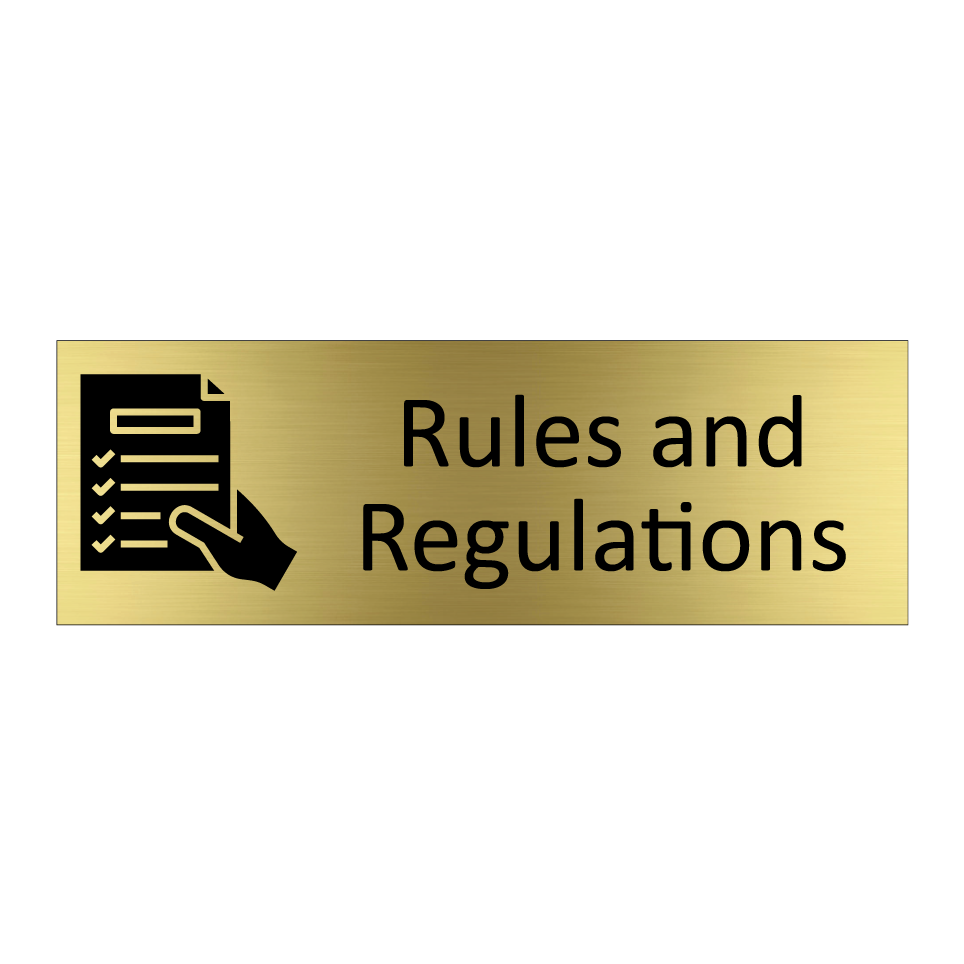 Rules and Regulations