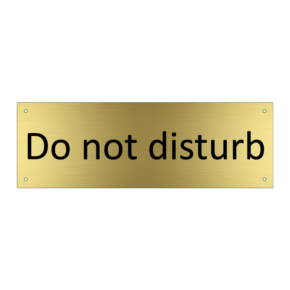 Do not disturb