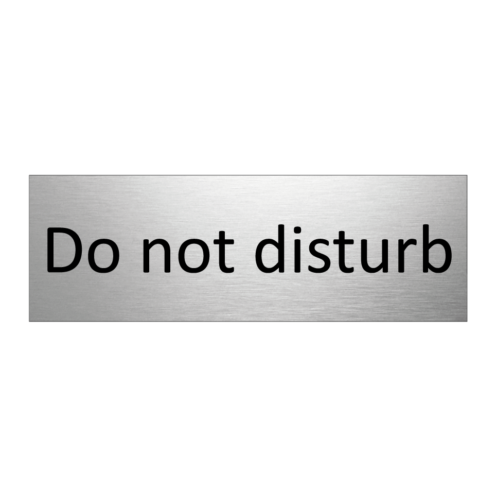 Do not disturb