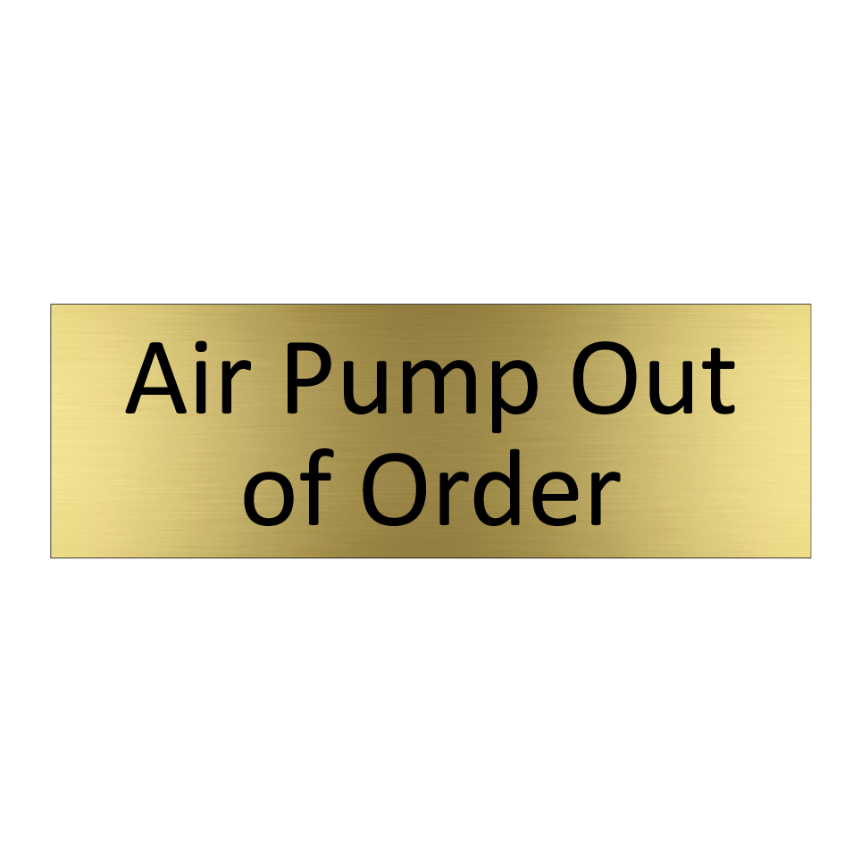 Air Pump Out of Order