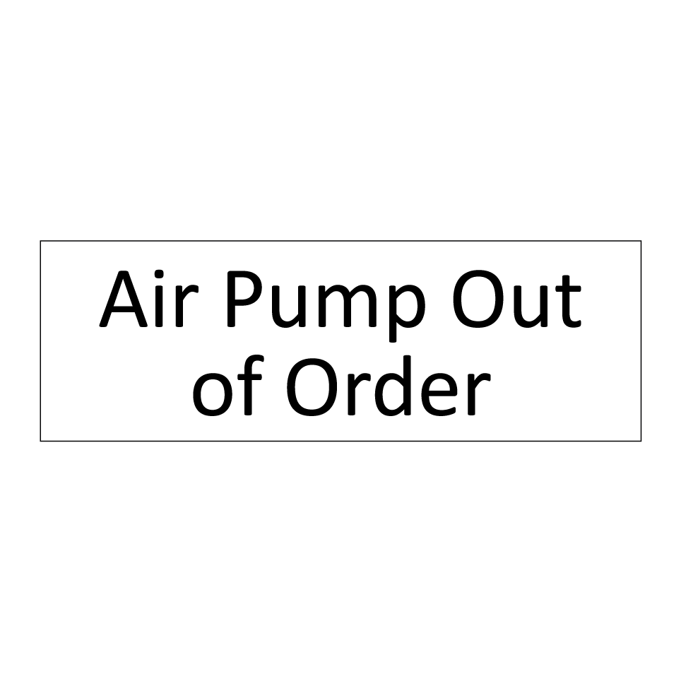 Air Pump Out of Order