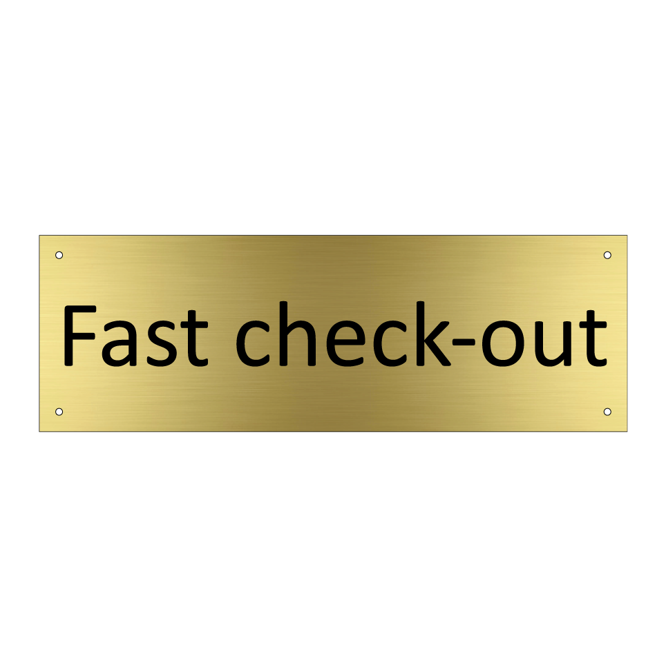 Fast check-out