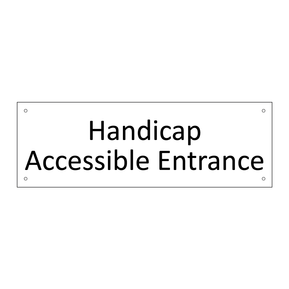 Handicap Accessible Entrance