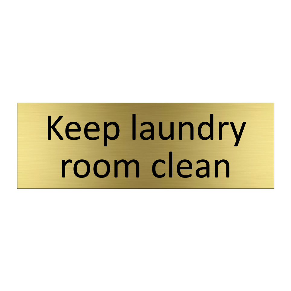 Keep laundry room clean