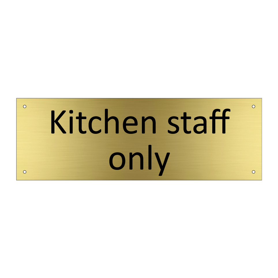 Kitchen staff only