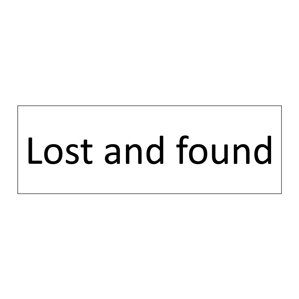 Lost and found