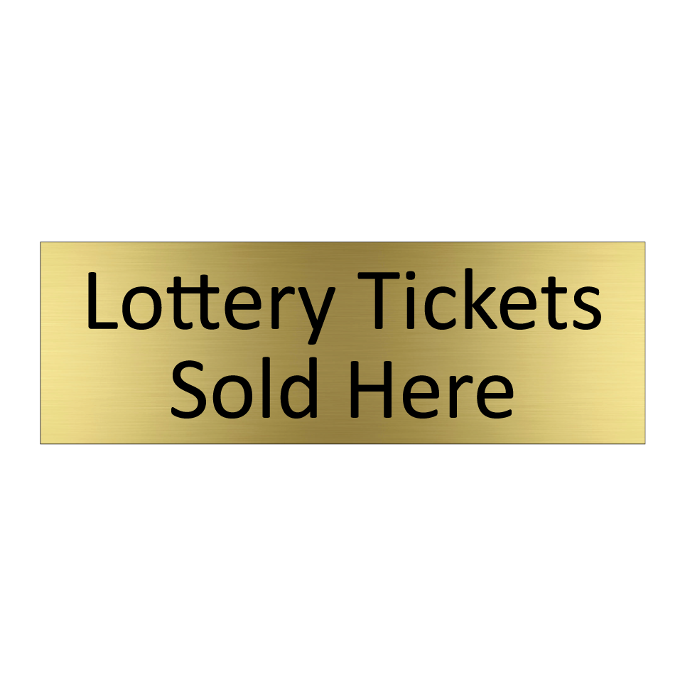 Lottery Tickets Sold Here