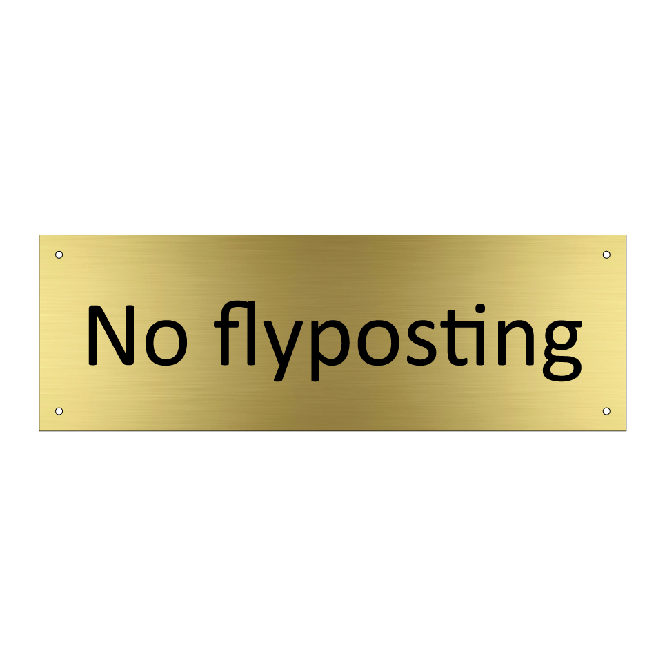 No flyposting