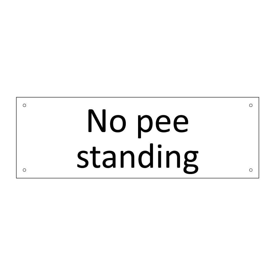 No pee standing