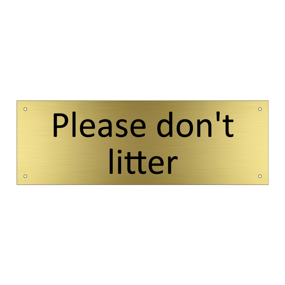 Please don't litter