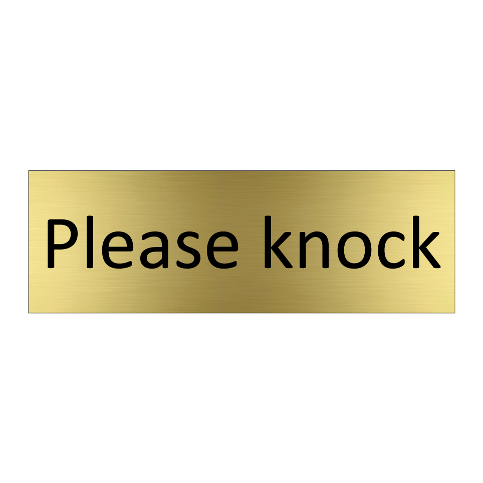 Please knock