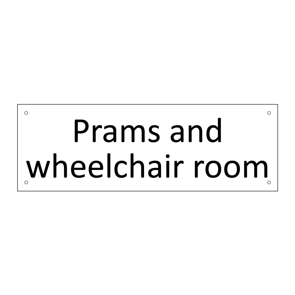 Prams and wheelchair room